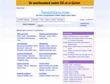 Tablet Screenshot of fatwaislam.com